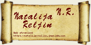 Natalija Reljin vizit kartica